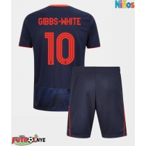 Camiseta Nottingham Forest Morgan Gibbs-White #10 Tercera Equipación para niños 2025-26 manga corta (+ pantalones cortos)